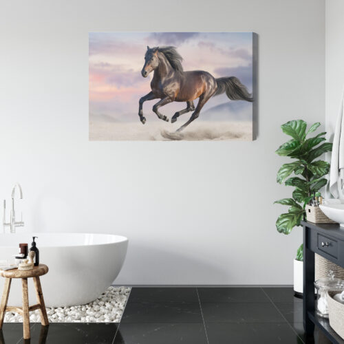 Obraz na płótnie Zwierzęta Fotografia Koń galop  Premium Canvas - obrazek 5