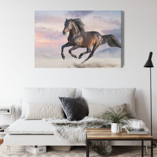 Obraz na płótnie Zwierzęta Fotografia Koń galop  Premium Canvas - obrazek 4