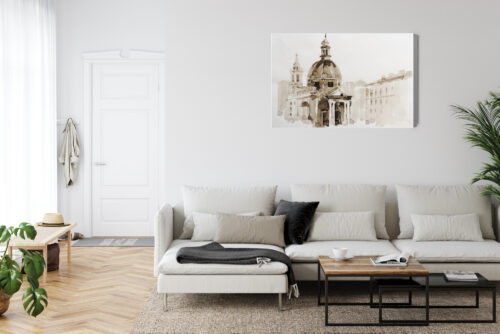 Obraz na płótnie Architektura Akwarela Kopuła  Premium Canvas - obrazek 6