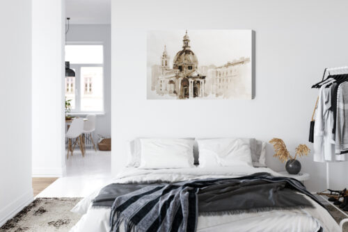 Obraz na płótnie Architektura Akwarela Kopuła  Premium Canvas - obrazek 7
