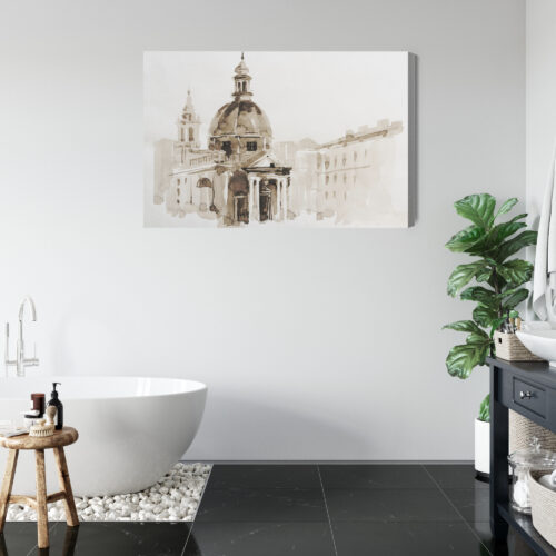 Obraz na płótnie Architektura Akwarela Kopuła  Premium Canvas - obrazek 5