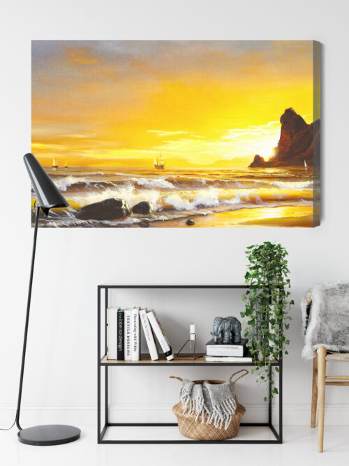 Obraz na płótnie Natura Morskie fale  Premium Canvas - obrazek 9