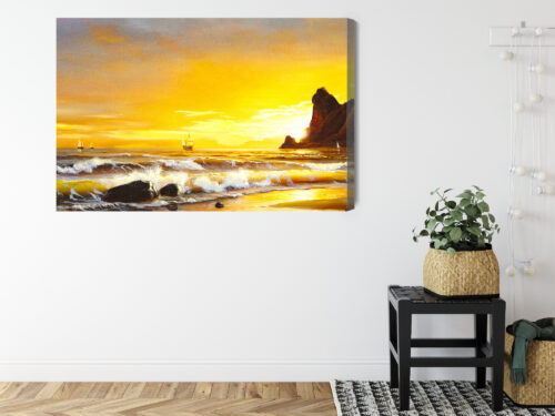 Obraz na płótnie Natura Morskie fale  Premium Canvas - obrazek 8