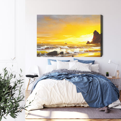 Obraz na płótnie Natura Morskie fale  Premium Canvas - obrazek 3