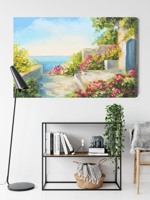 Obraz na płótnie Natura Śródziemnomorska alejka  Premium Canvas - obrazek 9