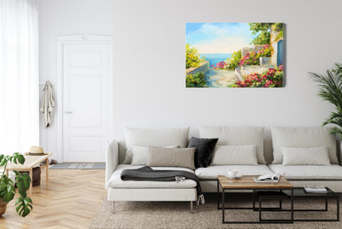 Obraz na płótnie Natura Śródziemnomorska alejka  Premium Canvas - obrazek 6