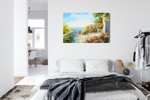 Obraz na płótnie Natura Śródziemnomorska alejka  Premium Canvas - obrazek 7