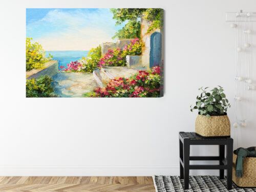 Obraz na płótnie Natura Śródziemnomorska alejka  Premium Canvas - obrazek 8