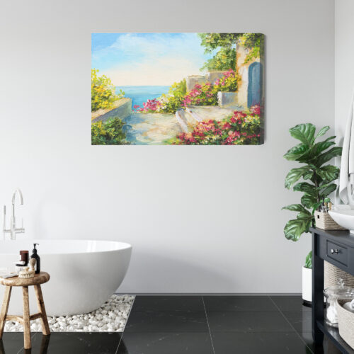 Obraz na płótnie Natura Śródziemnomorska alejka  Premium Canvas - obrazek 5