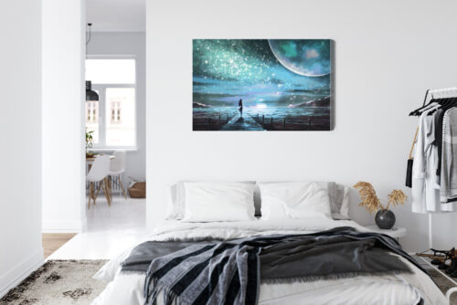 Obraz na płótnie Fantastyka Kosmos Dziewczyna  Premium Canvas - obrazek 7