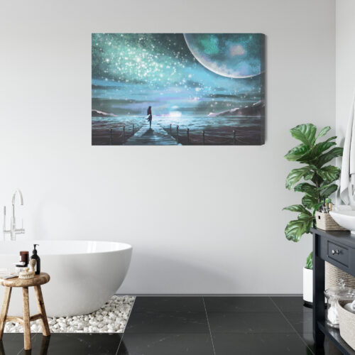 Obraz na płótnie Fantastyka Kosmos Dziewczyna  Premium Canvas - obrazek 5