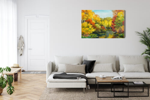 Obraz na płótnie Natura Jesienne drzewa  Premium Canvas - obrazek 6