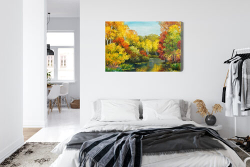Obraz na płótnie Natura Jesienne drzewa  Premium Canvas - obrazek 7