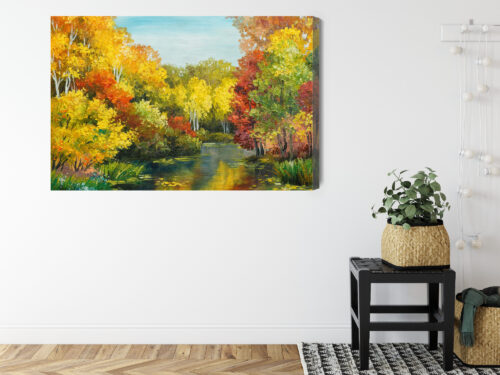 Obraz na płótnie Natura Jesienne drzewa  Premium Canvas - obrazek 8