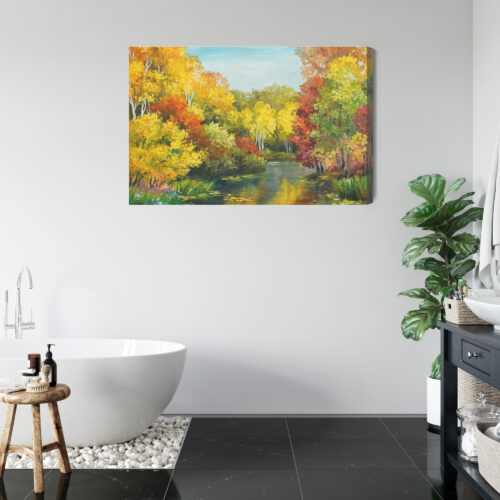 Obraz na płótnie Natura Jesienne drzewa  Premium Canvas - obrazek 5
