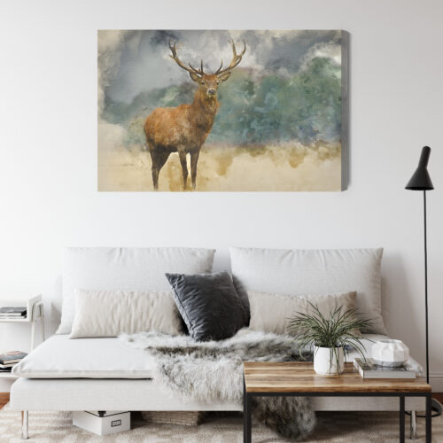 Obraz na płótnie Natura Premium Canvas Jeleń portret - obrazek 4
