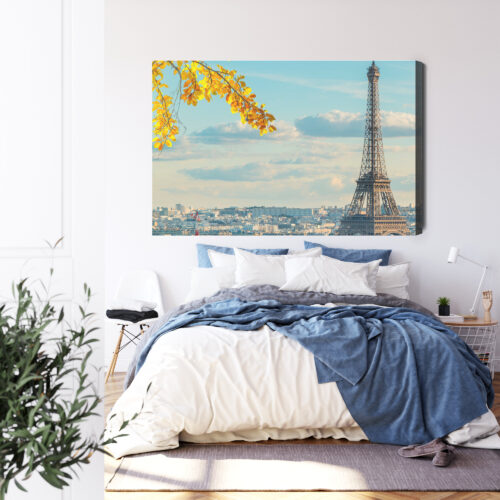 Obraz na płótnie Architektura Wieża Eiffla jesienią Premium Canvas - obrazek 3