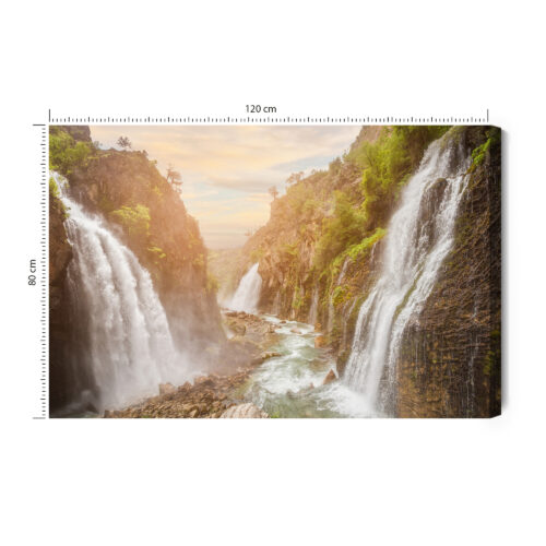 Obraz na płótnie Natura Górski wodospad Premium Canvas