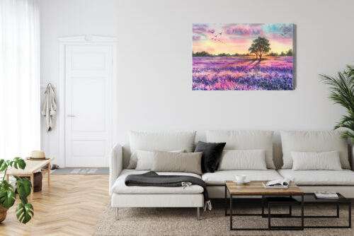 Obraz na płótnie Natura Lawendowe pole Premium Canvas - obrazek 6
