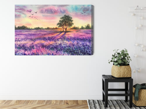 Obraz na płótnie Natura Lawendowe pole Premium Canvas - obrazek 8
