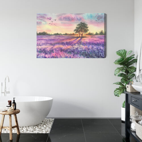 Obraz na płótnie Natura Lawendowe pole Premium Canvas - obrazek 5