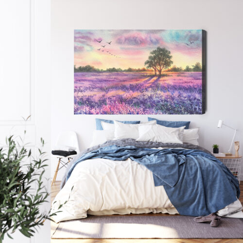 Obraz na płótnie Natura Lawendowe pole Premium Canvas - obrazek 3