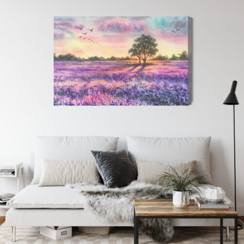 Obraz na płótnie Natura Lawendowe pole Premium Canvas - obrazek 4