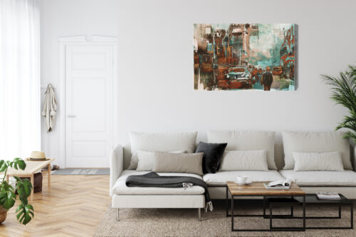 Obraz na płótnie Miasto Abstrakcyjna ulica Premium Canvas - obrazek 6
