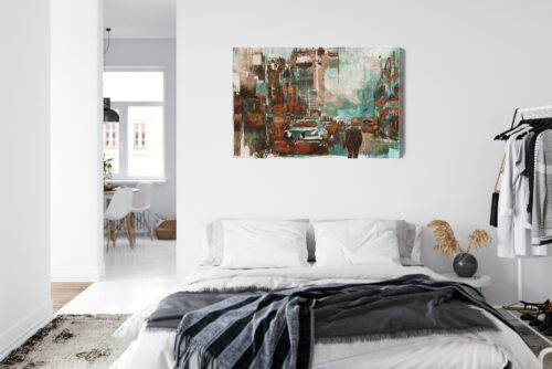 Obraz na płótnie Miasto Abstrakcyjna ulica Premium Canvas - obrazek 7