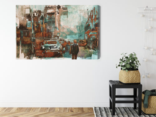 Obraz na płótnie Miasto Abstrakcyjna ulica Premium Canvas - obrazek 8