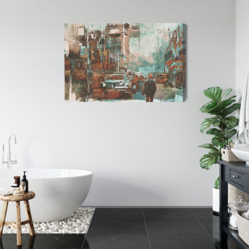Obraz na płótnie Miasto Abstrakcyjna ulica Premium Canvas - obrazek 5