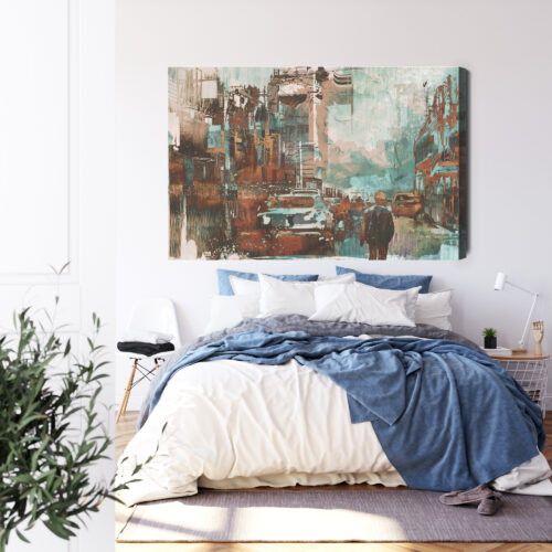Obraz na płótnie Miasto Abstrakcyjna ulica Premium Canvas - obrazek 3