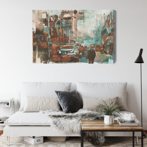 Obraz na płótnie Miasto Abstrakcyjna ulica Premium Canvas - obrazek 4