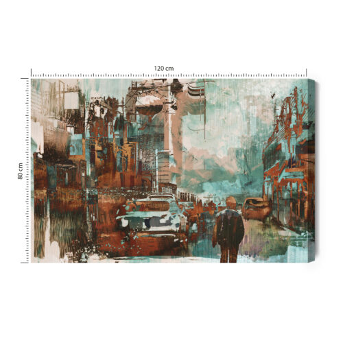 Obraz na płótnie Miasto Abstrakcyjna ulica Premium Canvas