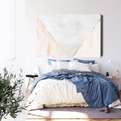 Obraz na płótnie Abstrakcja Geometryczne trójkąty Premium Canvas - obrazek 3