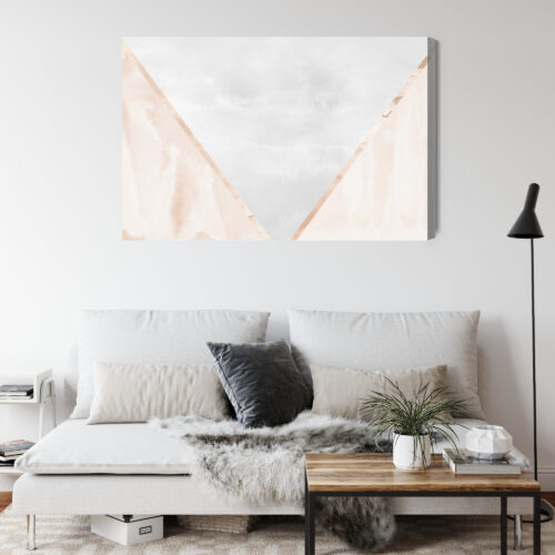 Obraz na płótnie Abstrakcja Geometryczne trójkąty Premium Canvas - obrazek 4
