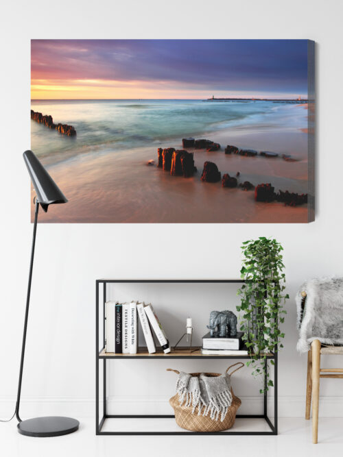Obraz na płótnie Natura Nadmorski zachód słońca Premium Canvas - obrazek 9