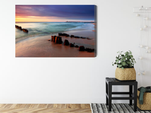 Obraz na płótnie Natura Nadmorski zachód słońca Premium Canvas - obrazek 8