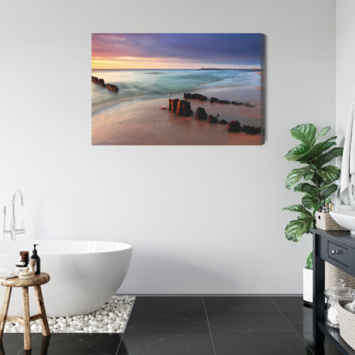 Obraz na płótnie Natura Nadmorski zachód słońca Premium Canvas - obrazek 5