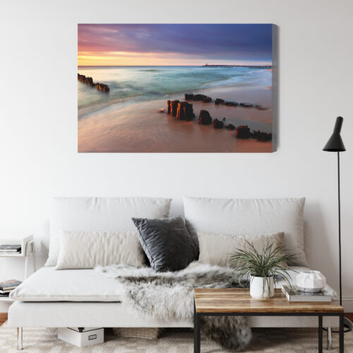Obraz na płótnie Natura Nadmorski zachód słońca Premium Canvas - obrazek 4