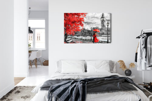 Obraz na płótnie Miasta Londyn z zakochaną parą Premium Canvas - obrazek 7