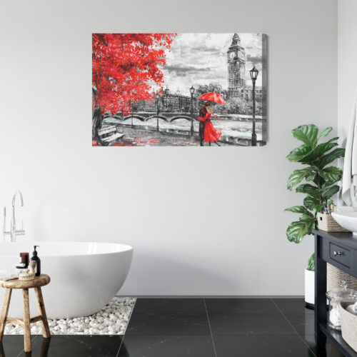 Obraz na płótnie Miasta Londyn z zakochaną parą Premium Canvas - obrazek 5