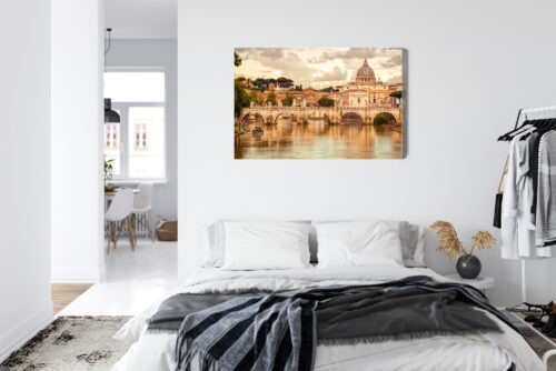 Obraz na płótnie Architektura Bazylika i most w Rzymie Premium Canvas - obrazek 7