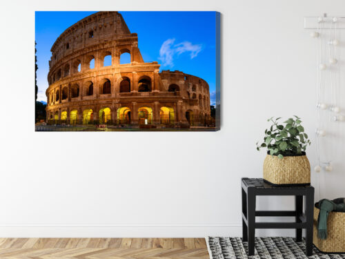 Obraz na płótnie Architektura Koloseum nocą Premium Canvas - obrazek 8