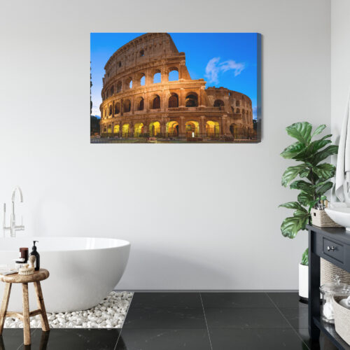 Obraz na płótnie Architektura Koloseum nocą Premium Canvas - obrazek 5