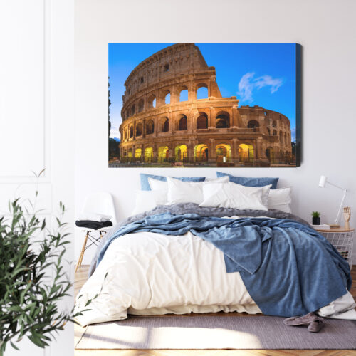 Obraz na płótnie Architektura Koloseum nocą Premium Canvas - obrazek 3