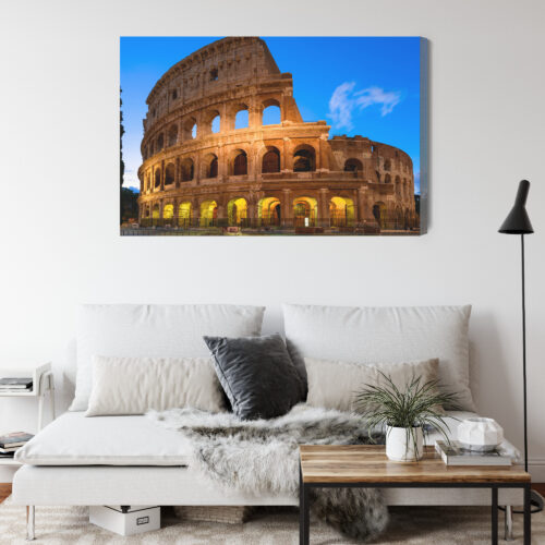 Obraz na płótnie Architektura Koloseum nocą Premium Canvas - obrazek 4