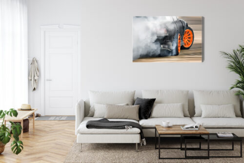 Obraz na płótnie Motoryzacja Driftujący samochód Premium Canvas - obrazek 6