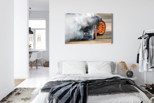 Obraz na płótnie Motoryzacja Driftujący samochód Premium Canvas - obrazek 7