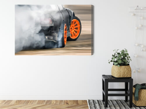 Obraz na płótnie Motoryzacja Driftujący samochód Premium Canvas - obrazek 8